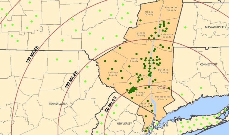 NYC Foodshed Map