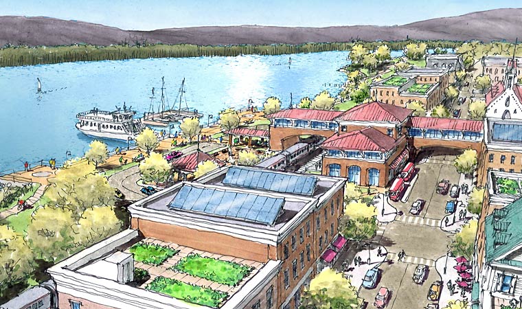 vision of a revitalized riverfront community