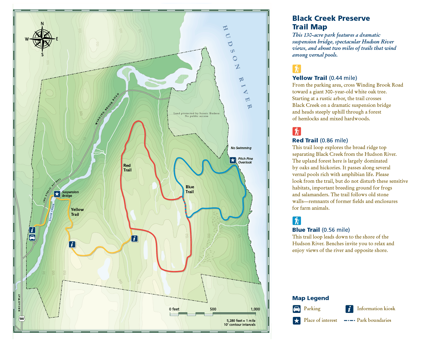 Black Creek Park Trail Map Black Creek Preserve - Scenic Hudson