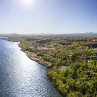 Kingston waterfront, aerial view of AVR (photo by Pierce Johnston)