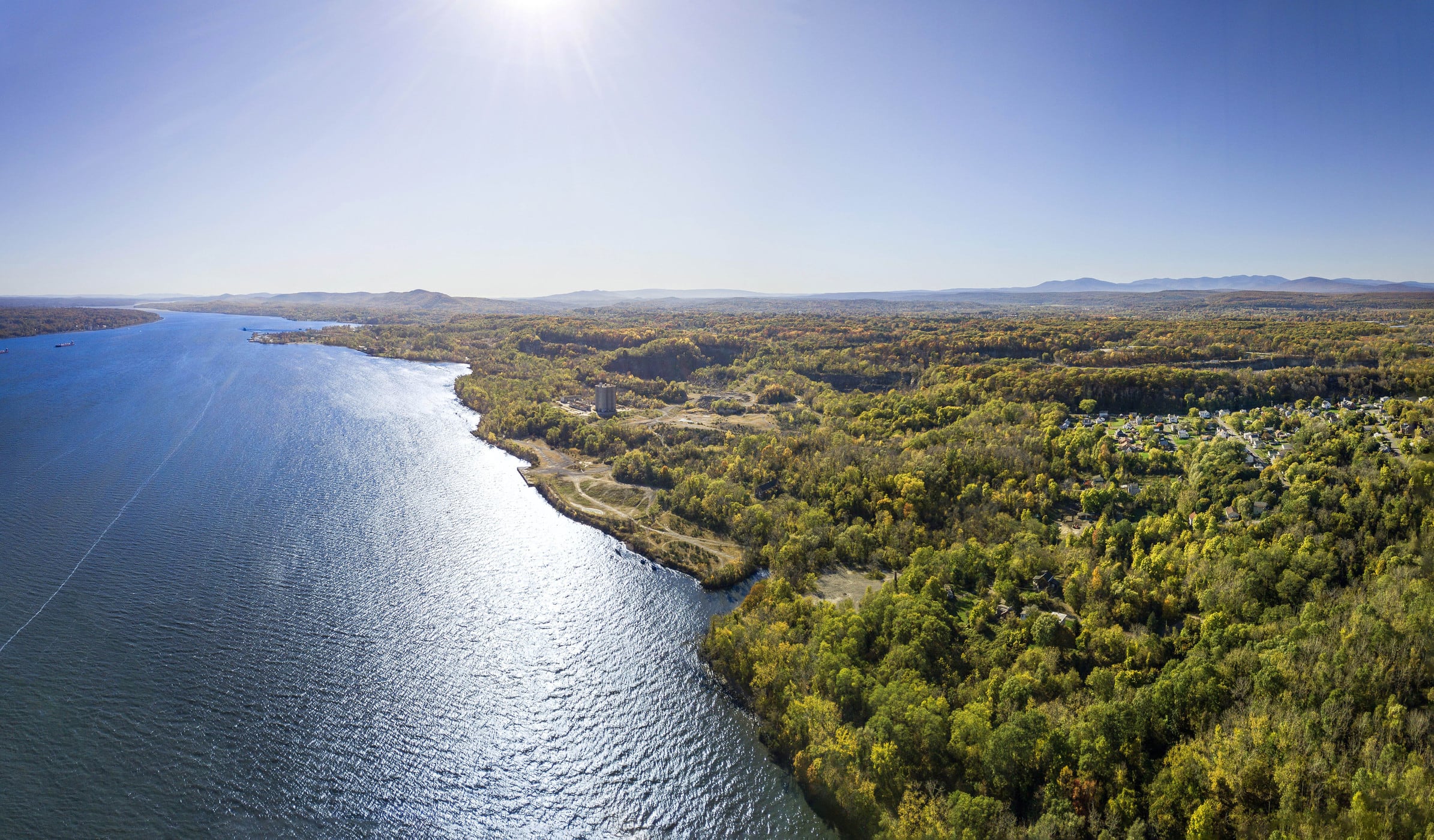 Kingston waterfront, aerial view of AVR (photo by Pierce Johnston)