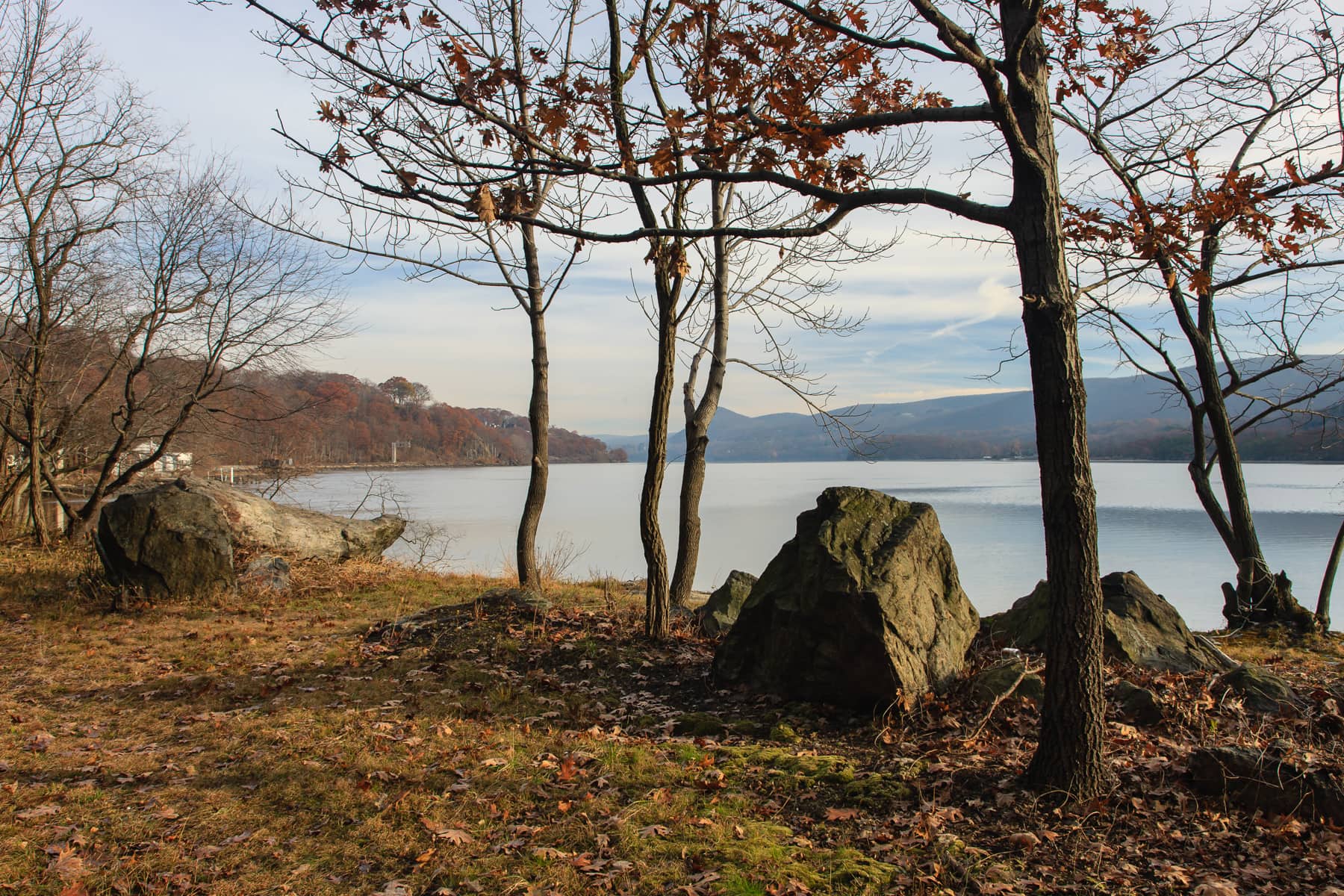 Winter views of the Hudson River and Bear Mountain Bridge from Mine Dock Park.|Scenic Hudson Mine Dock Park|Scenic Hudson Mine Dock Park|Scenic Hudson Mine Dock Park|Scenic Hudson Mine Dock Park