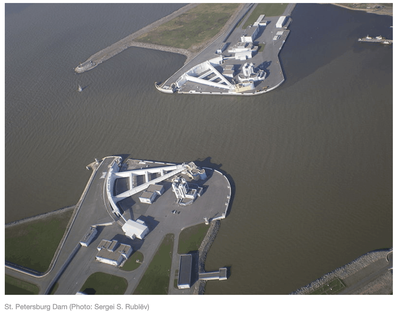 storm surge barrier at St. Petersburg (photo Sergei S. Rublev