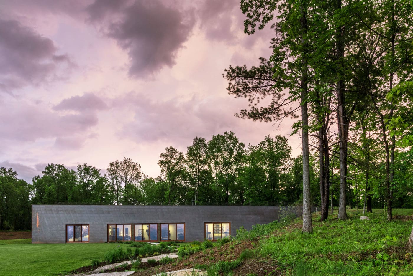 Allan Shope's earth-bermed home - exterior