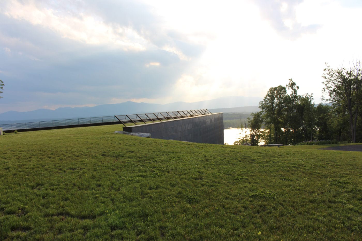 Allan Shope's earth-bermed home - view from above home